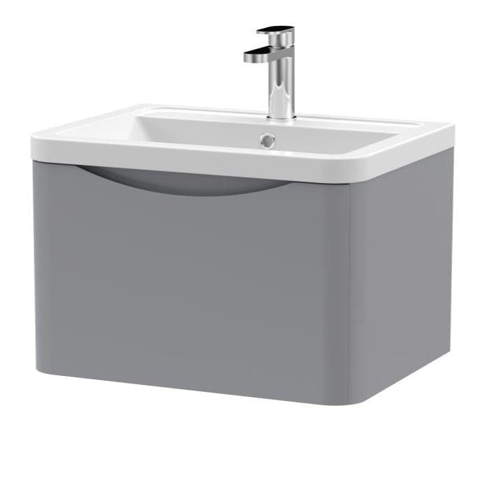 Aquarius Bathrooms Wall Mounted Vanity Unit Aquarius Seren 600mm Wall Mounted One Drawer Vanity Unit with Basin