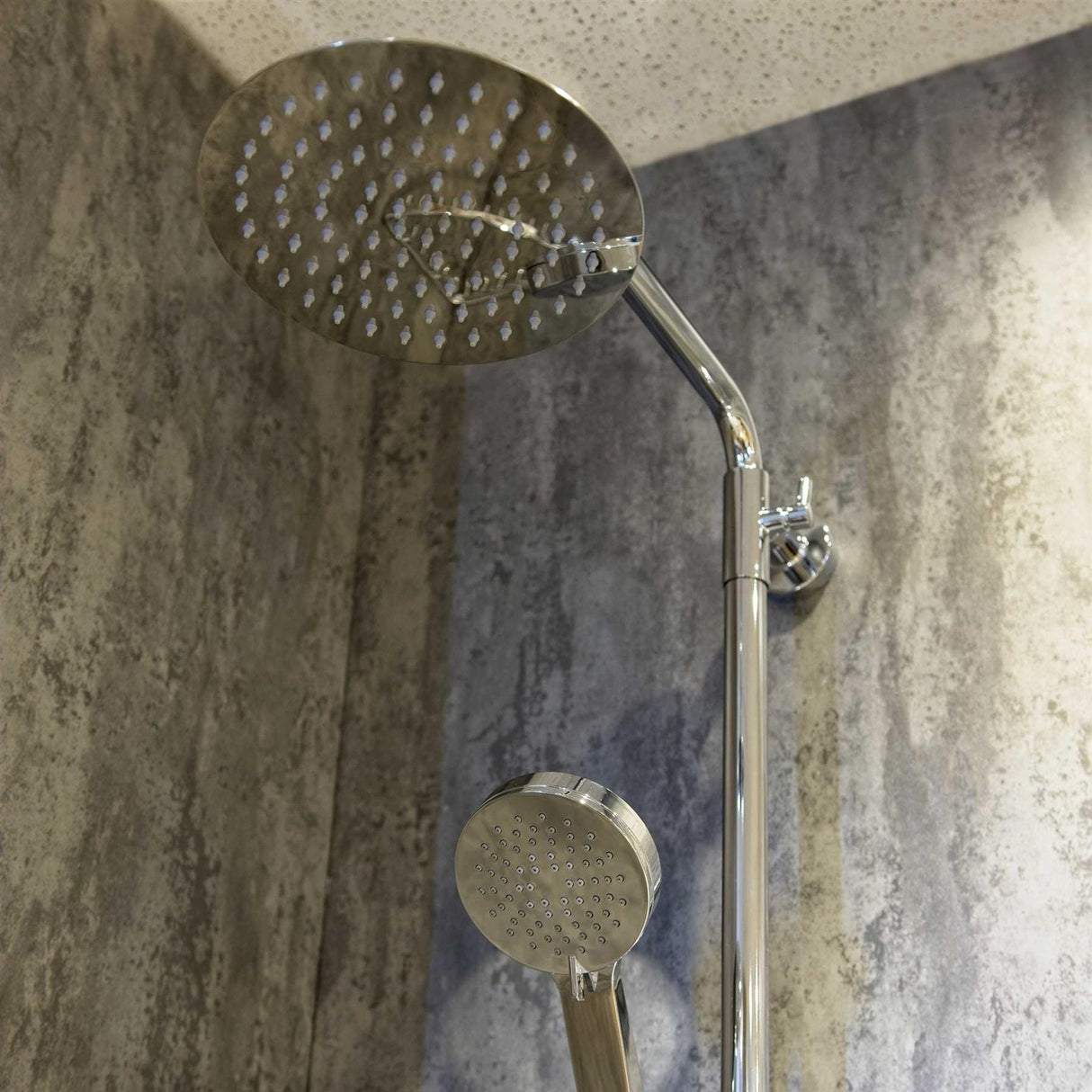 Aquarius Bathrooms Exposed Shower Set Aquarius RainLux Cool Touch Adjustable Round Exposed Shower Valve and Kit