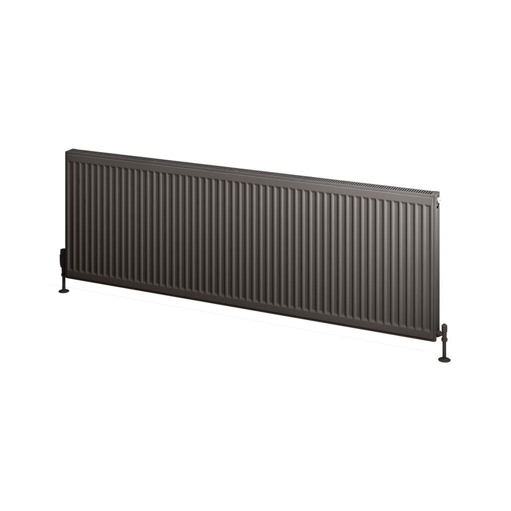 Aquarius Bathrooms Type 11 Aquarius Type 11 Compact Panel Radiator In Matt Anthracite