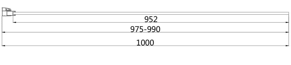 Aquarius Bathrooms Wetroom Panel Kit Aquarius LevAqua 2000 Brushed Brass Walk-In 8mm Fluted Glass Panel