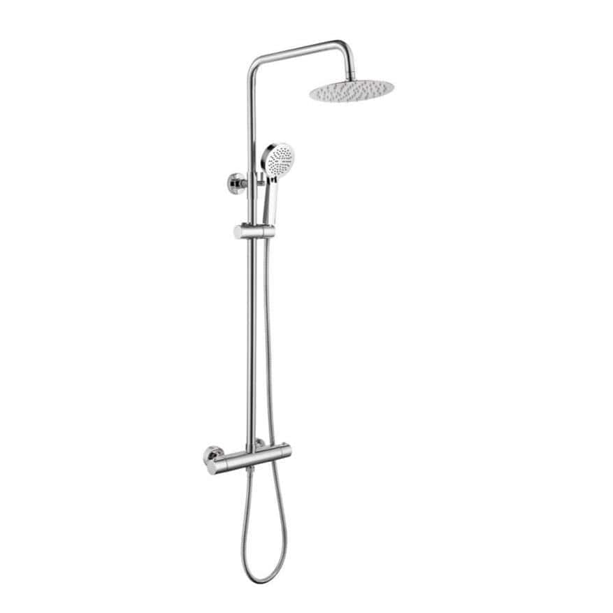 Aquarius Bathrooms Exposed Shower Set Aquarius RainLux Cool Touch Adjustable Round Exposed Shower Valve and Kit