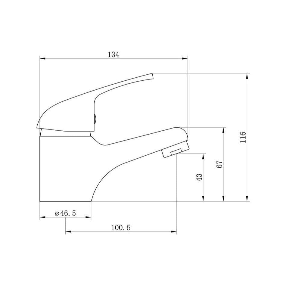 Aquarius Bathrooms Mono Tap Aquarius QualEco Basin Mixer Tap with Waste in Chrome