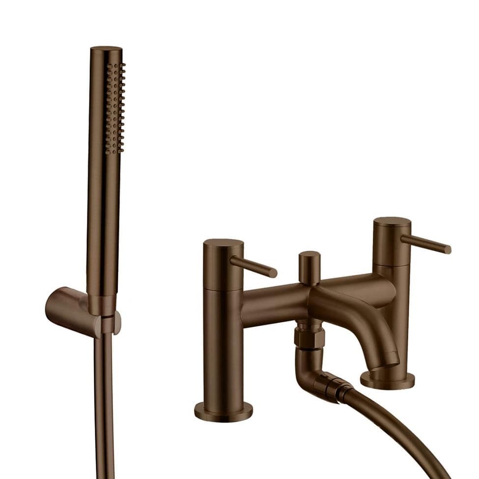Aquarius Bathrooms Bath Shower Mixer Brushed Bronze Aquarius RF-Series Bath Shower Mixer with Shower Kit