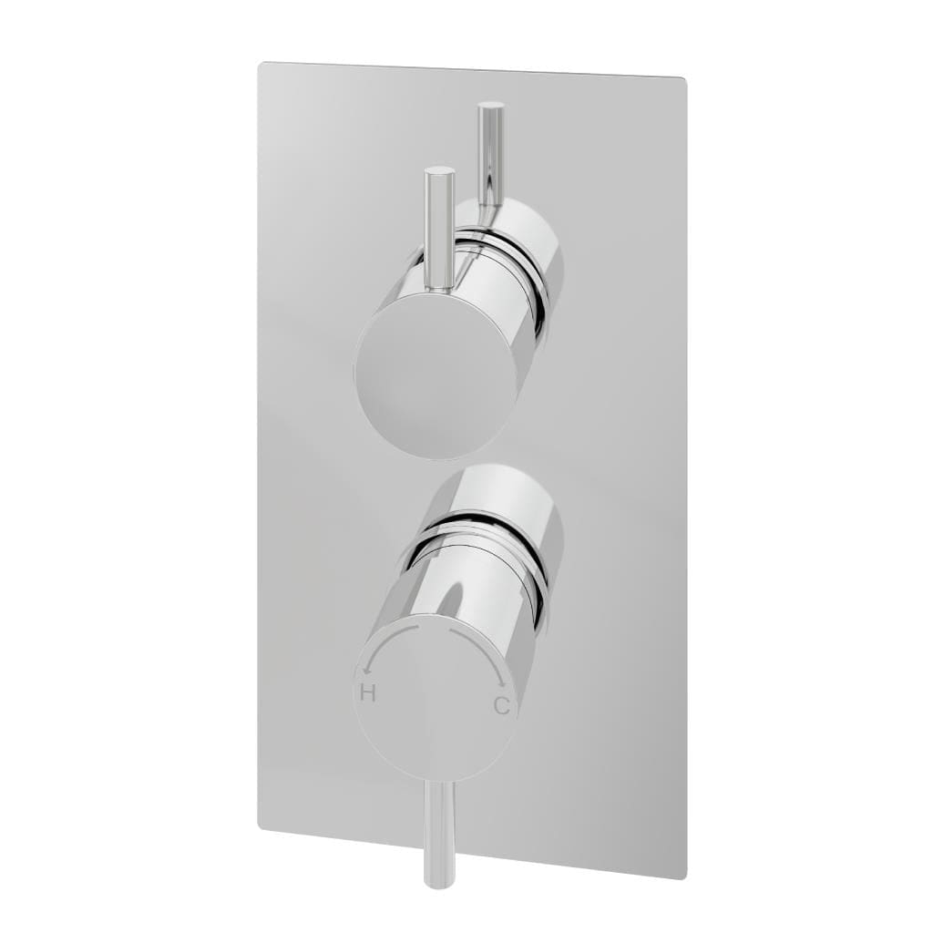 Aquarius Bathrooms Concealed Shower Valve Chrome Aquarius Modern Round Thermostatic Two Way Concealed Shower Valve