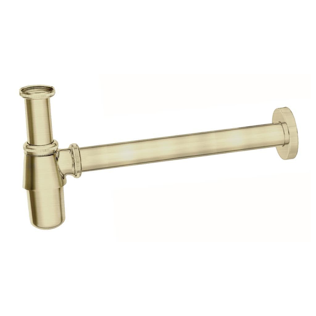 Aquarius Bathrooms Bottle Trap Brushed Brass Aquarius Modern Round Bottle Trap