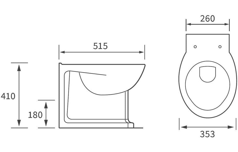 Aquarius Bathrooms Back To Wall Toilet Aquarius Willow Short Projection Back To Wall WC Toilet With Soft Close Seat AQWW0218