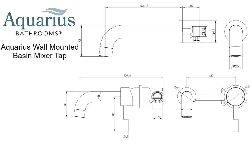 Aquarius Bathrooms Wall Mounted Basin Tap Aquarius Zanelli Wall Mounted Basin Mixer Tap