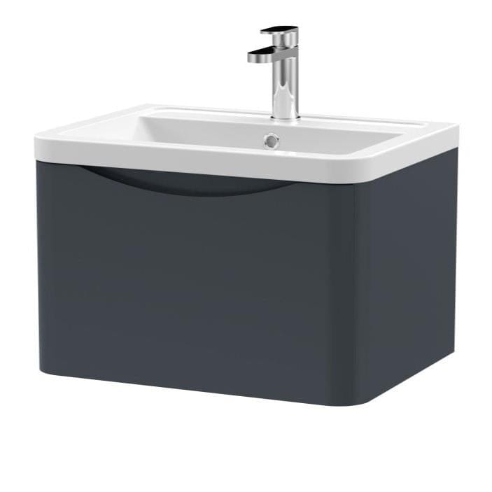 Aquarius Bathrooms Wall Mounted Vanity Unit Aquarius Seren 600mm Wall Mounted One Drawer Vanity Unit with Basin