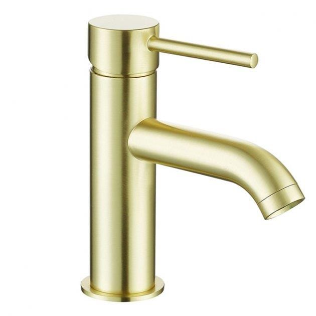 Aquarius Bathrooms Mono Basin Tap Brushed Brass Aquarius RF-Series Mini Mono Basin Mixer Tap