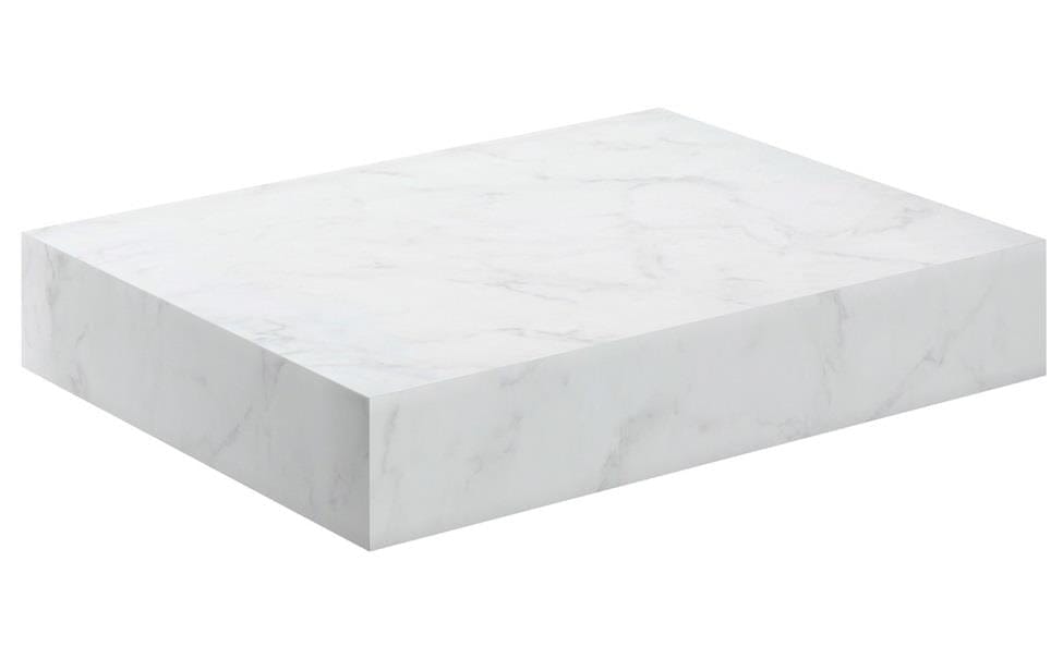 Aquarius Console Unit 600mm Aquarius Marblesque Console Shelf White Marble Effect