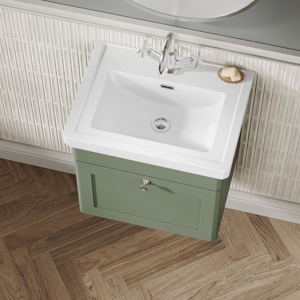 Aquarius Wall Mounted Vanity Unit Aquarius Leighton 500mm Wall Mounted One Drawer Vanity Unit with Basin
