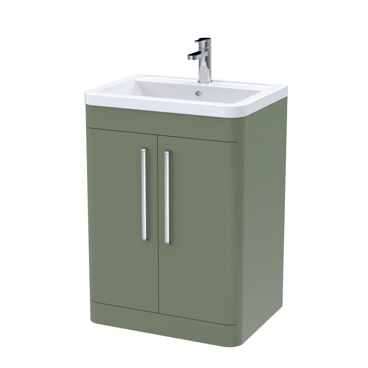 Aquarius Floor Standing Vanity Unit Aquarius Perth 600mm 2 Door Floor Standing Vanity Unit with 1 Tap Hole Basin