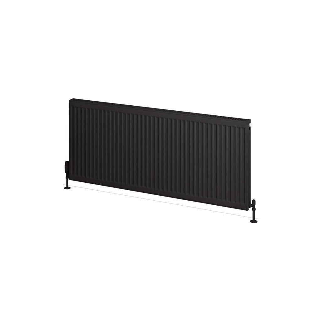Aquarius Bathrooms Type 21 Aquarius Type 21 Compact Panel Radiator In Matt Black