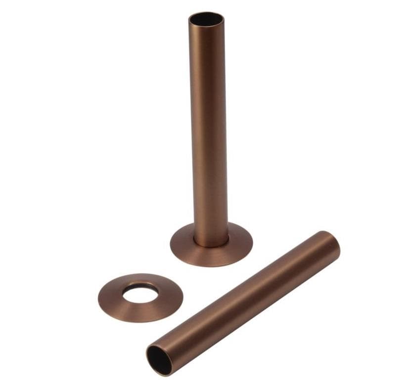 Aquarius Bathrooms Pipe Shroud Aquarius Zanelli Brushed Bronze 18mm Radiator Pipe Shrouds