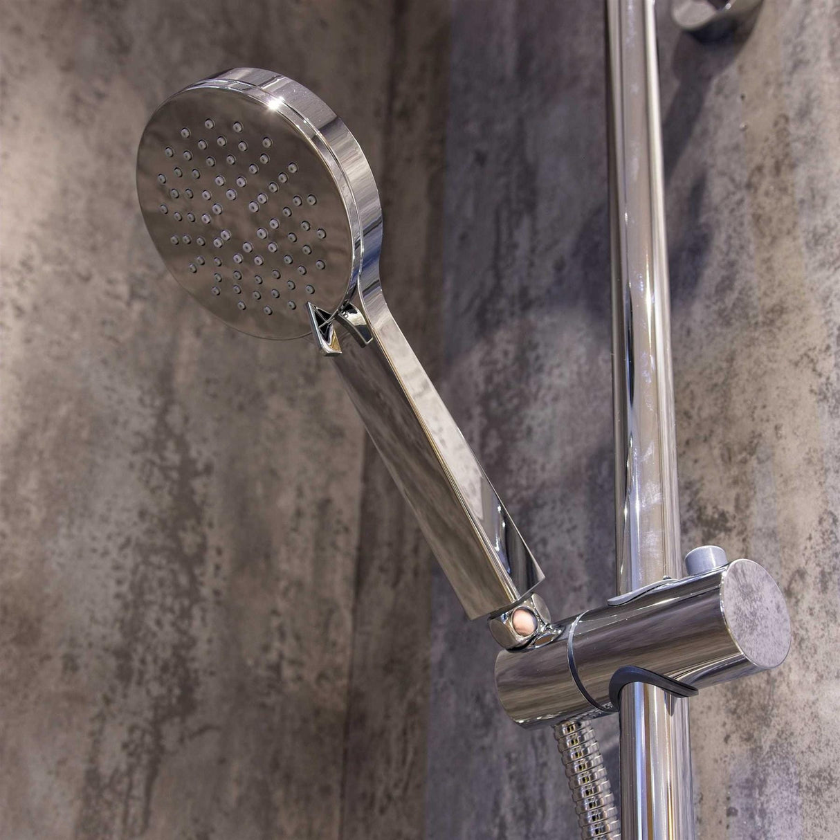 Aquarius Bathrooms Exposed Shower Set Aquarius RainLux Cool Touch Adjustable Round Exposed Shower Valve and Kit