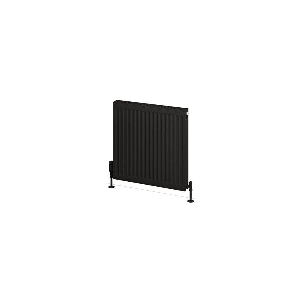 Aquarius Bathrooms Type 21 Aquarius Type 21 Compact Panel Radiator In Matt Black