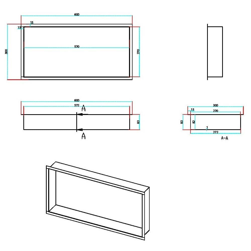 Aquarius Bathrooms Shelf Aquarius Shower Niche