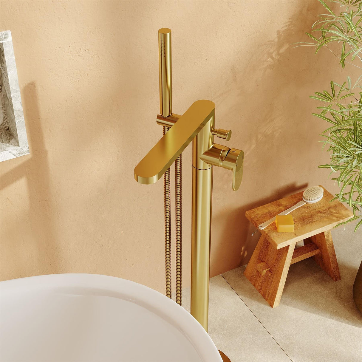 Aquarius Bathrooms Freestanding Bath Filler Aquarius Deco Freestanding Bath Shower Mixer with Kit and Waste