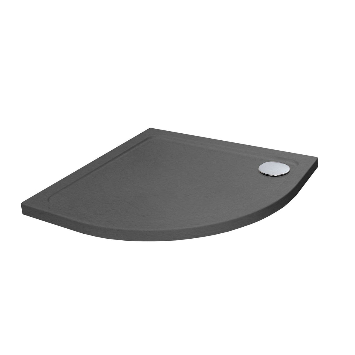 Aquarius Urbano Quadrant 45mm Stone Resin Shower Tray in Slate Grey