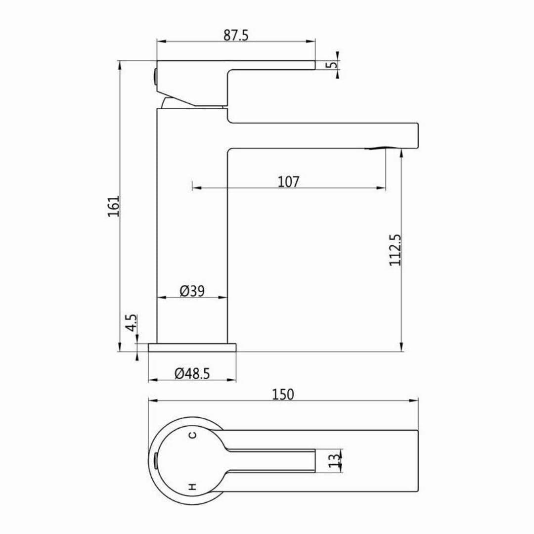 Aquarius Bathrooms Mono Basin Tap Aquarius Evolution Mono Basin Mixer Tap
