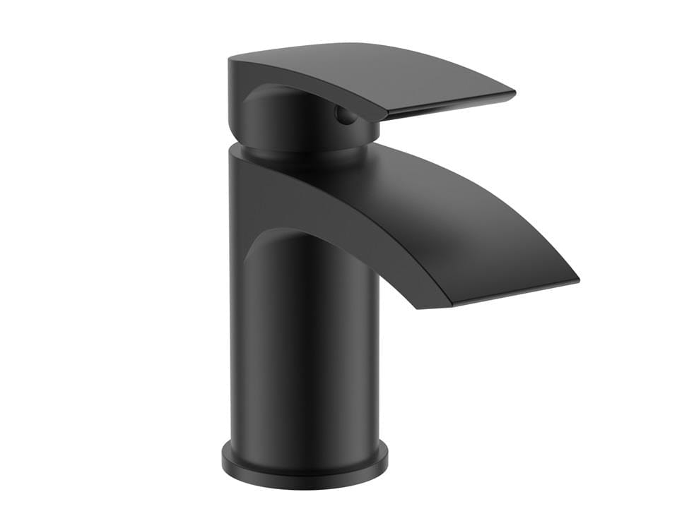 Aquarius Bathrooms Mono Basin Tap Matt Black Aquarius Arc Mono Basin Mixer Tap with Waste