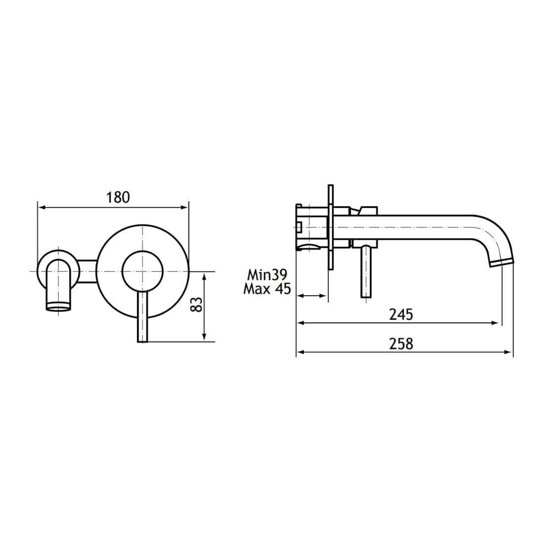 Aquarius Bathrooms Wall Mounted Bath Tap Aquarius Curve Wall Mounted Bath Filler Mixer Tap