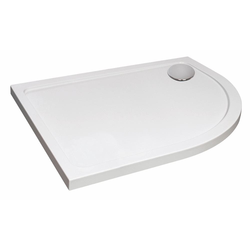 Aquarius Bathrooms Quadrant Shower Tray 900x760mm / Right Hand Aquarius Urbano Offset Quadrant 45mm Stone Resin Shower Tray in White