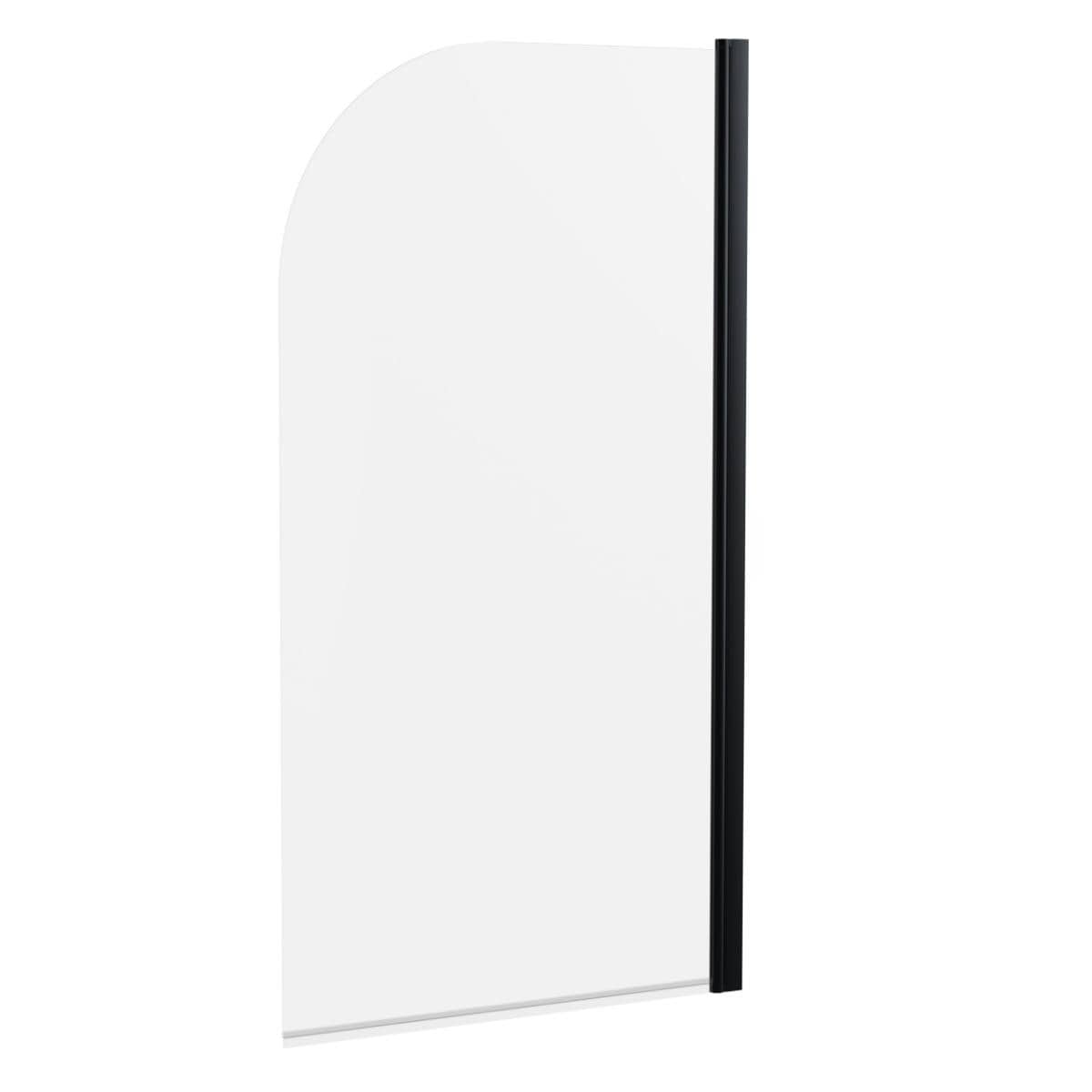 Aquarius Bathrooms Bath Screen Aquarius LevAqua Curved 6mm Hinged Bath Screen 1400 x 800mm
