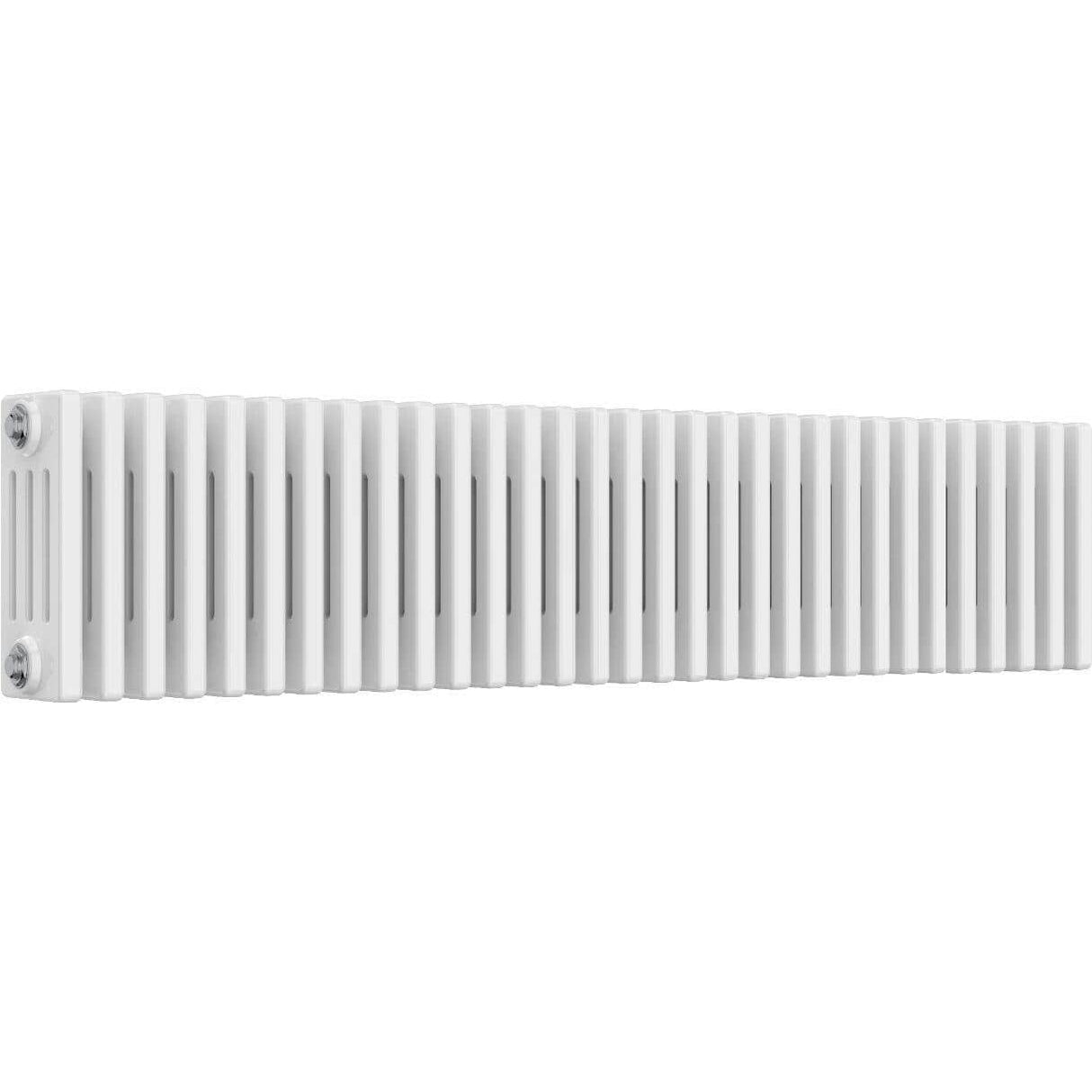 Aquarius Bathrooms Column Radiator 300mm x 1370mm Aquarius Foundry Horizontal 4 Column Radiator in White