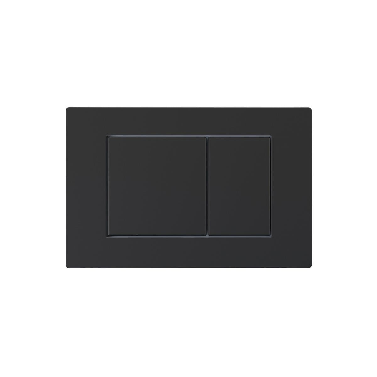 Aquarius Flush Plate Matt Black Aquarius Raleigh Square Button Flush Button