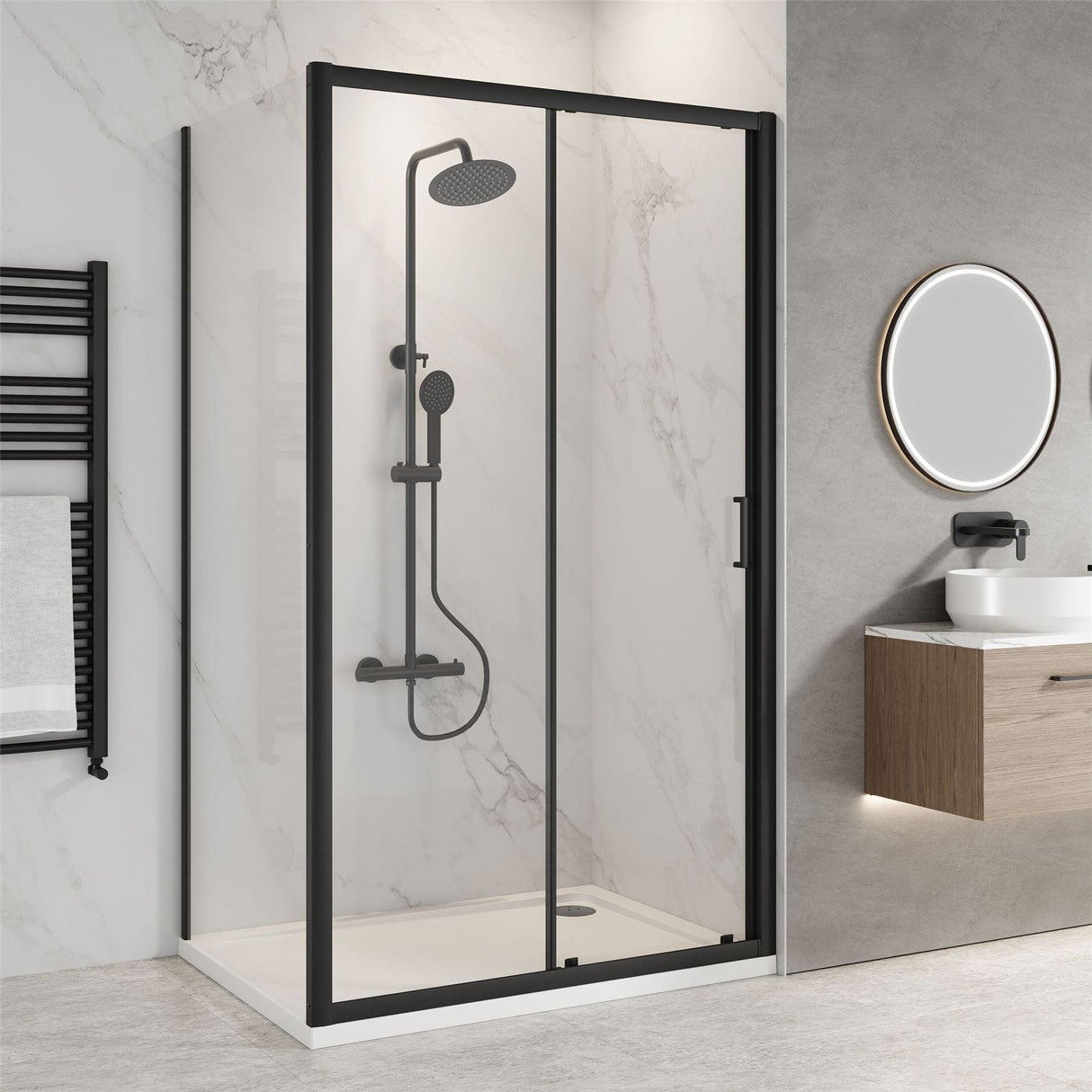 Aquarius Urbano 6mm Sliding Shower Door 1850mm