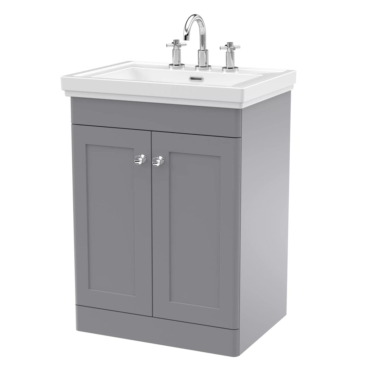 Aquarius Bathrooms Floor Standing Vanity Unit Aquarius Leighton 500mm Floor Standing Two Door Vanity Unit with Basin