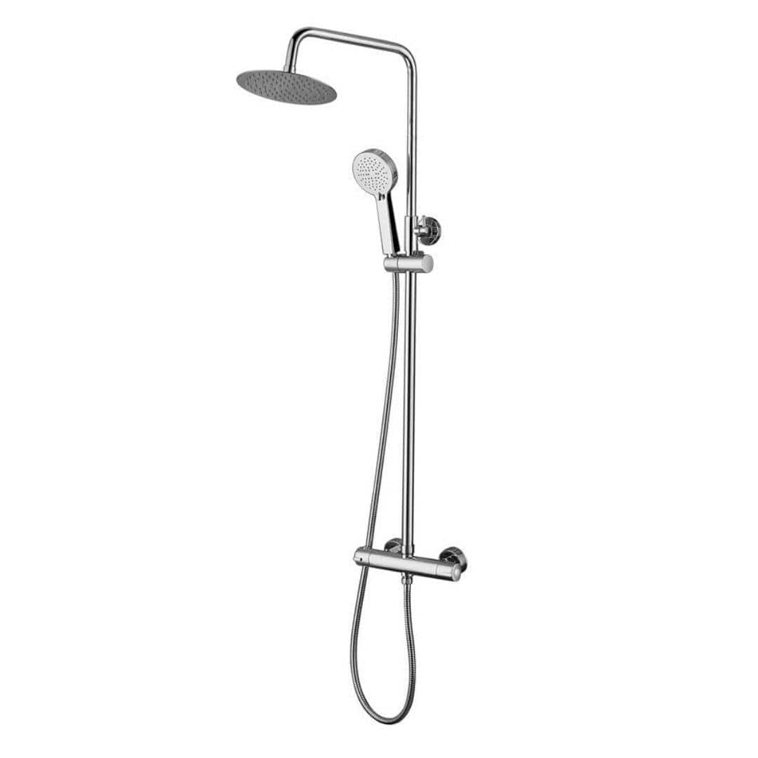 Aquarius Bathrooms Bar Shower Kit Aquarius RainLux Eco Round Adjustable Exposed Bar Shower System