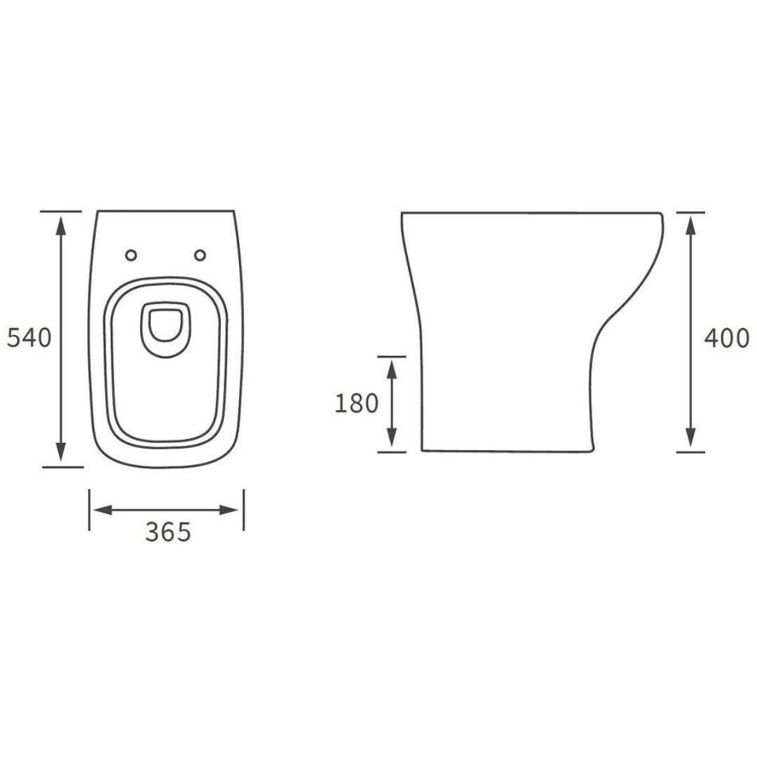 Aquarius Sequoia Back To Wall Rimless Toilet with Wrapover Soft Close Seat