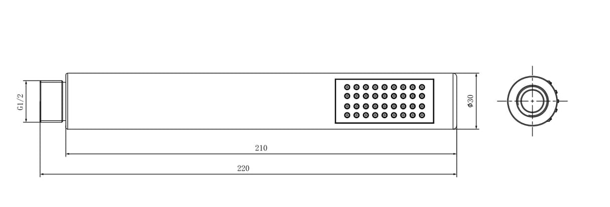 Aquarius Bathrooms Shower Handset Aquarius Modern Round Shower Handset Chrome AQ601011