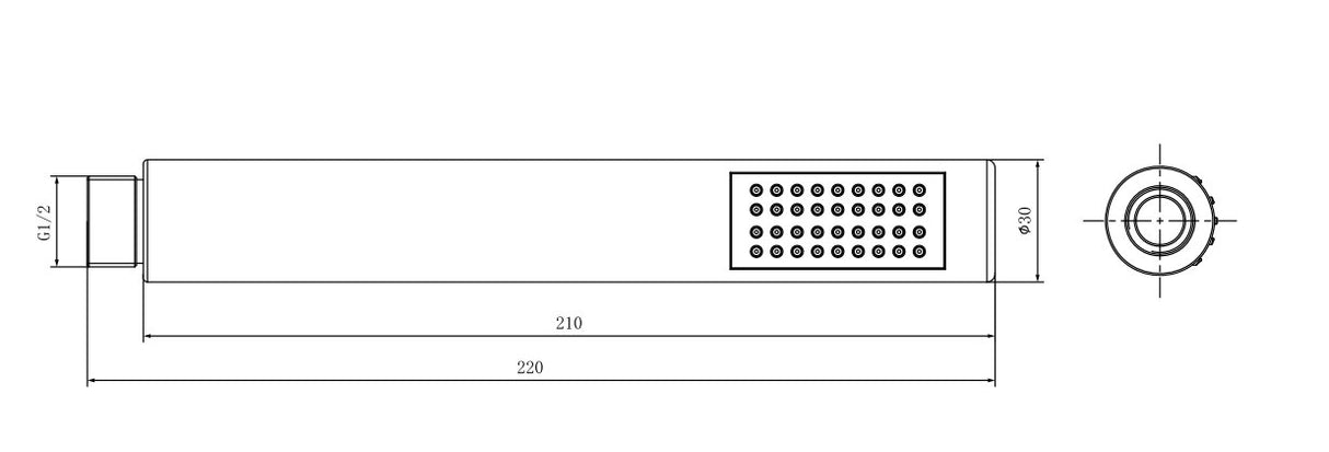 Aquarius Bathrooms Shower Handset Aquarius Modern Round Shower Handset