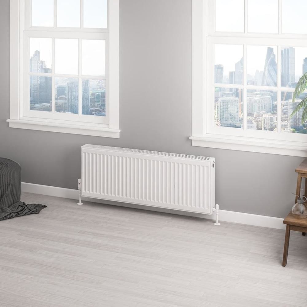Aquarius Bathrooms Bathroom Heating 400 x 1100 Aquarius Type 22 Compact Panel Radiator in Gloss White