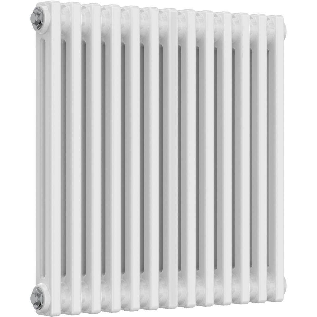 Aquarius Bathrooms Column Radiator 600mm x 605mm Aquarius Foundry Horizontal 2 Column Radiator in White