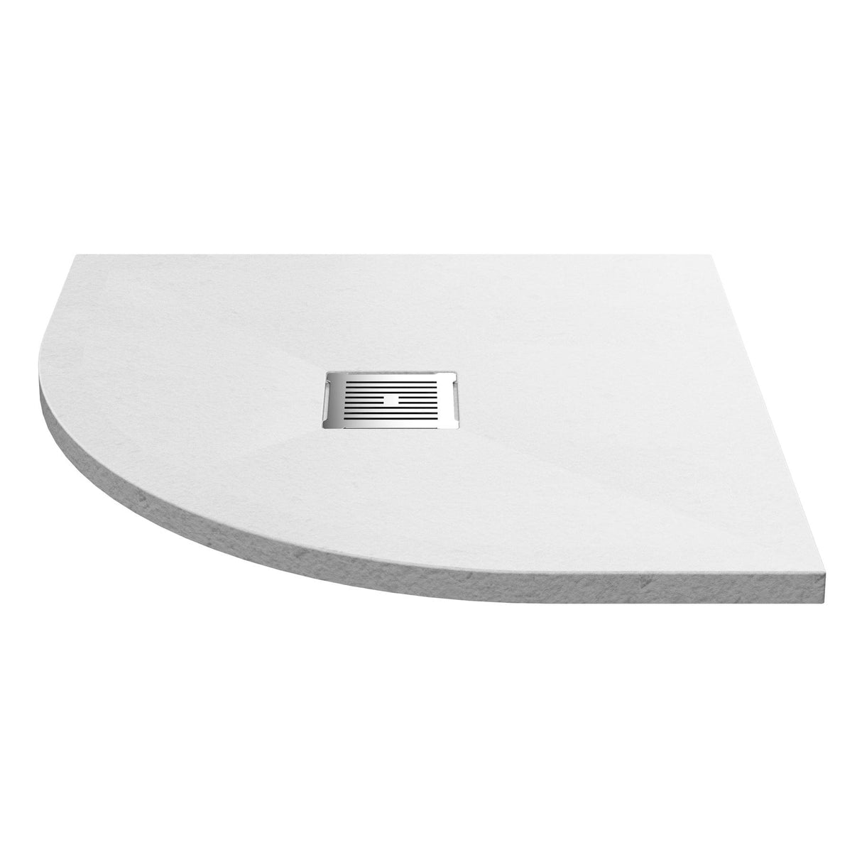 Aquarius Bathrooms Quadrant Shower Tray Aquarius Urbano Slimline 33mm Slate Effect Quadrant Stone Resin Shower Tray in White Slate