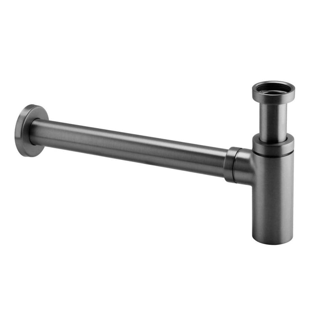 Aquarius Bathrooms Bottle Trap Gunmetal Grey Aquarius FT Round Modern Basin Bottle Trap