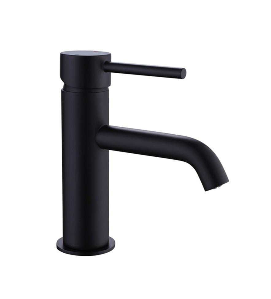 Aquarius Bathrooms Mono Basin Tap Matt Black Aquarius RF-Series Cold Start Mono Basin Mixer Tap with Waste