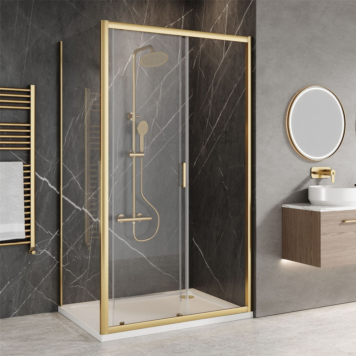Aquarius Urbano 6mm Sliding Shower Door 1850mm
