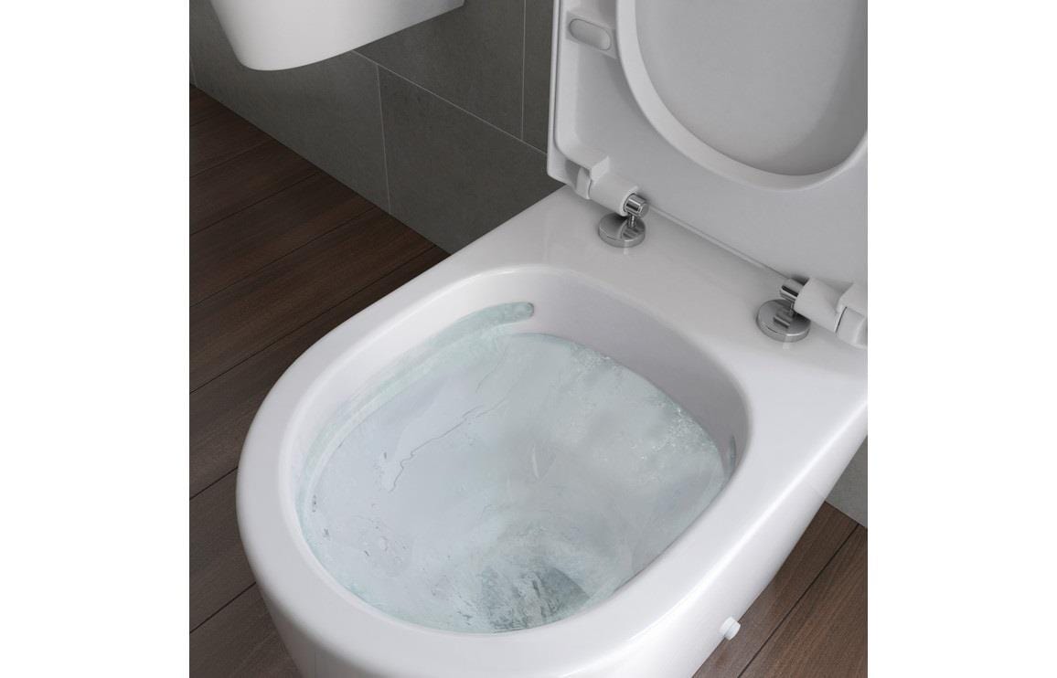 Aquarius Bathrooms Close Coupled Toilet Aquarius Emma Rimless Close Coupled Fully Shrouded WC and Soft Close Seat