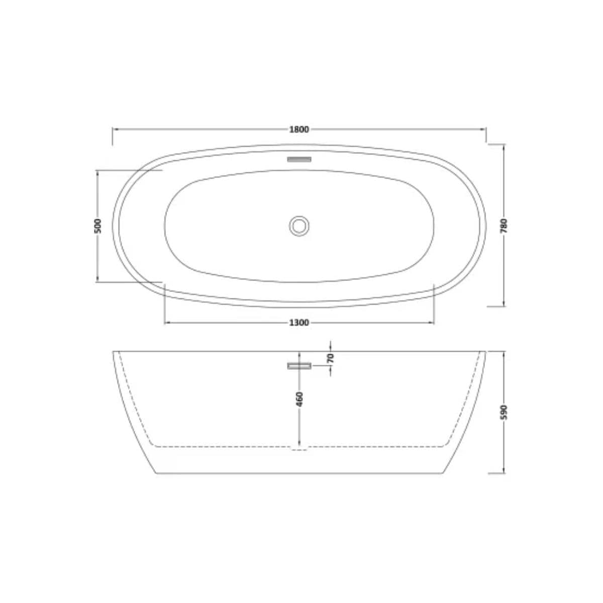 Aquarius Bathrooms Modern Freestanding Bath Aquarius Drift Double Ended Freestanding Bath