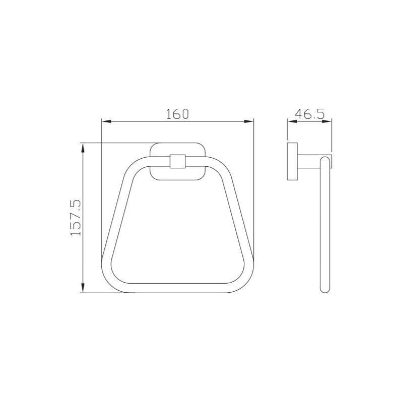 Aquarius Bathrooms Towel Ring Aquarius Auro Towel Ring in Brushed Brass