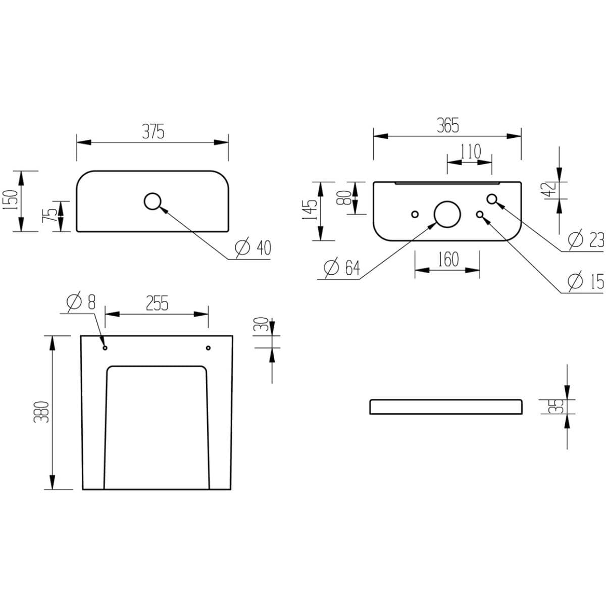 Aquarius Bathrooms Close Coupled Toilet Aquarius Laura Rimless Close Coupled Open Back Comfort Height Toilet with Soft Close Seat