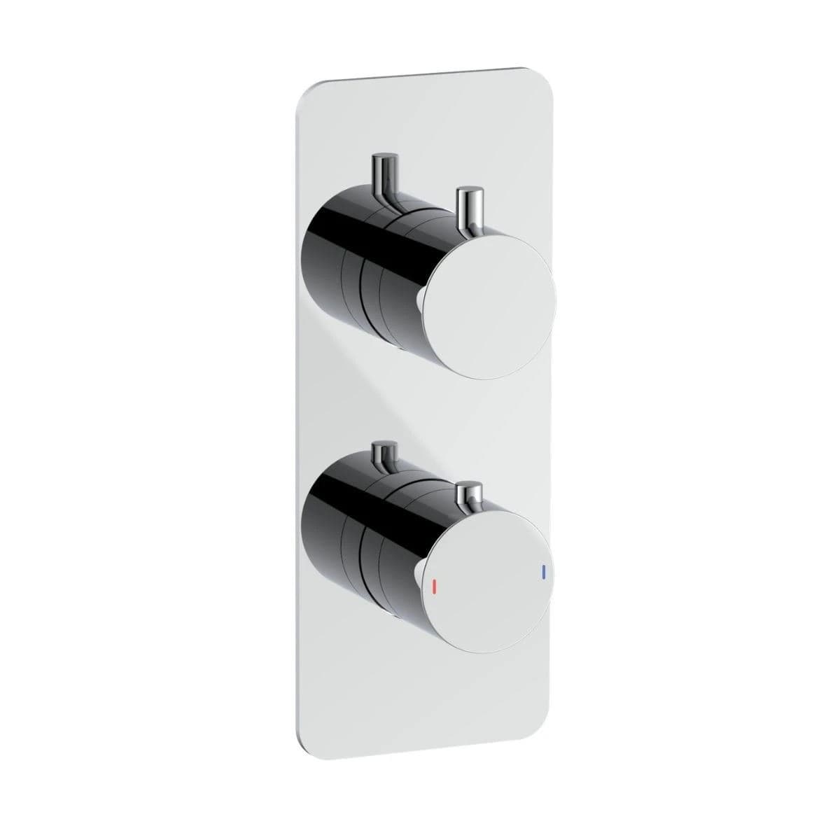 Aquarius Bathrooms Concealed Shower Set Aquarius RainLux 2 Outlet Thermostatic Shower Set with Shower Head and Single Function Handset