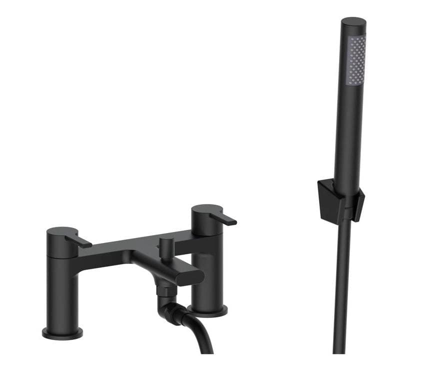 Aquarius Bathrooms Bath Shower Mixer Matt Black Aquarius Evolution Bath Shower Mixer Tap with Shower Kit
