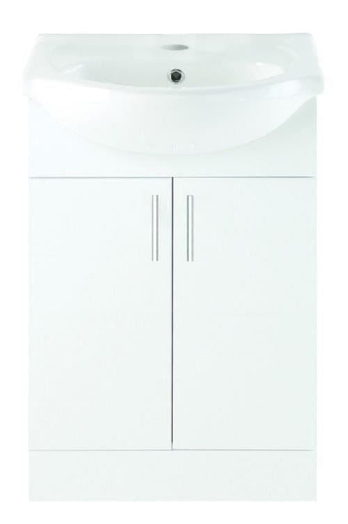 Aquarius Bathroom Suite Aquarius View 650mm Vanity Unit and Close Coupled WC Toilet Set AQVW2562