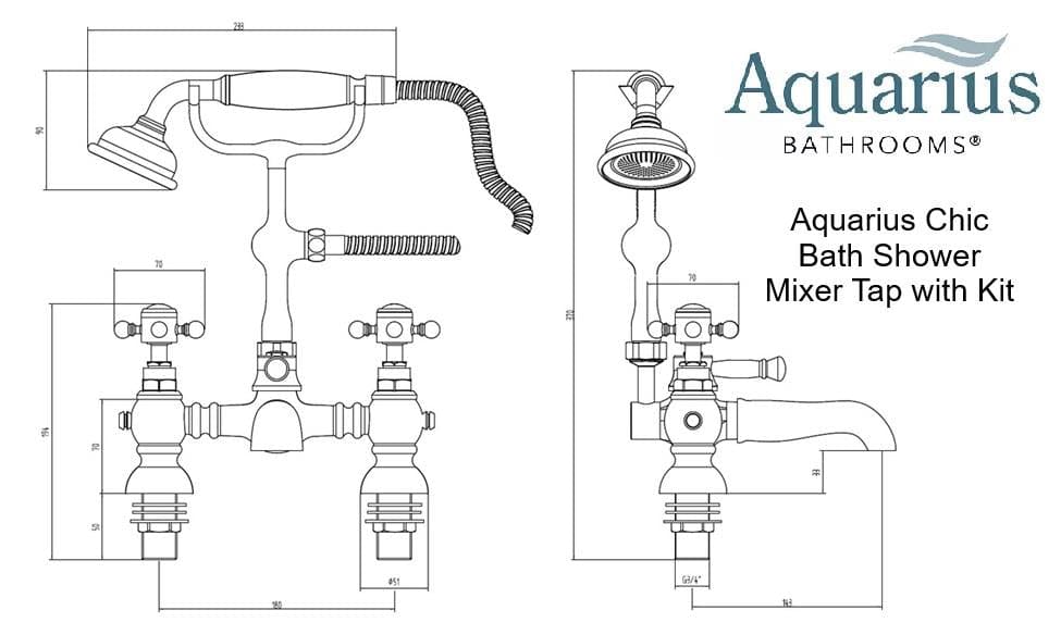 Aquarius Bathrooms Bath Shower Mixer Aquarius Chic Bath Shower Mixer Tap